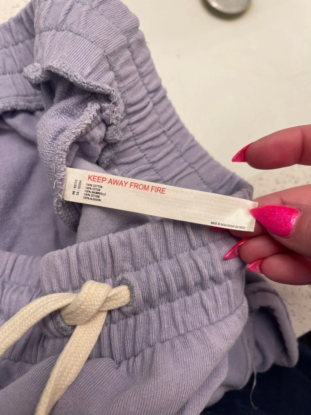 Anthropologie Lavender Drawstring Athletic Shorts with Front Pockets